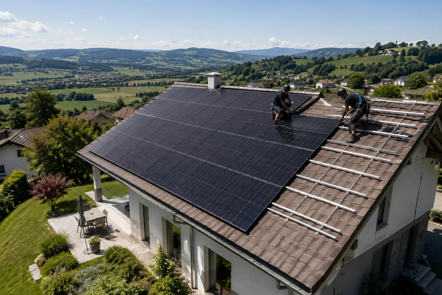 Installation photovoltaïque à Sion